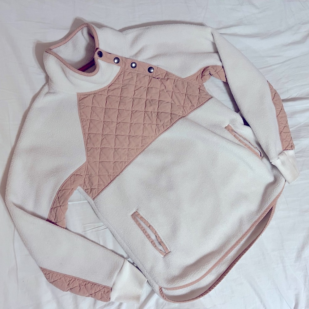 Womens asymmetrical abercrombie quarter button up